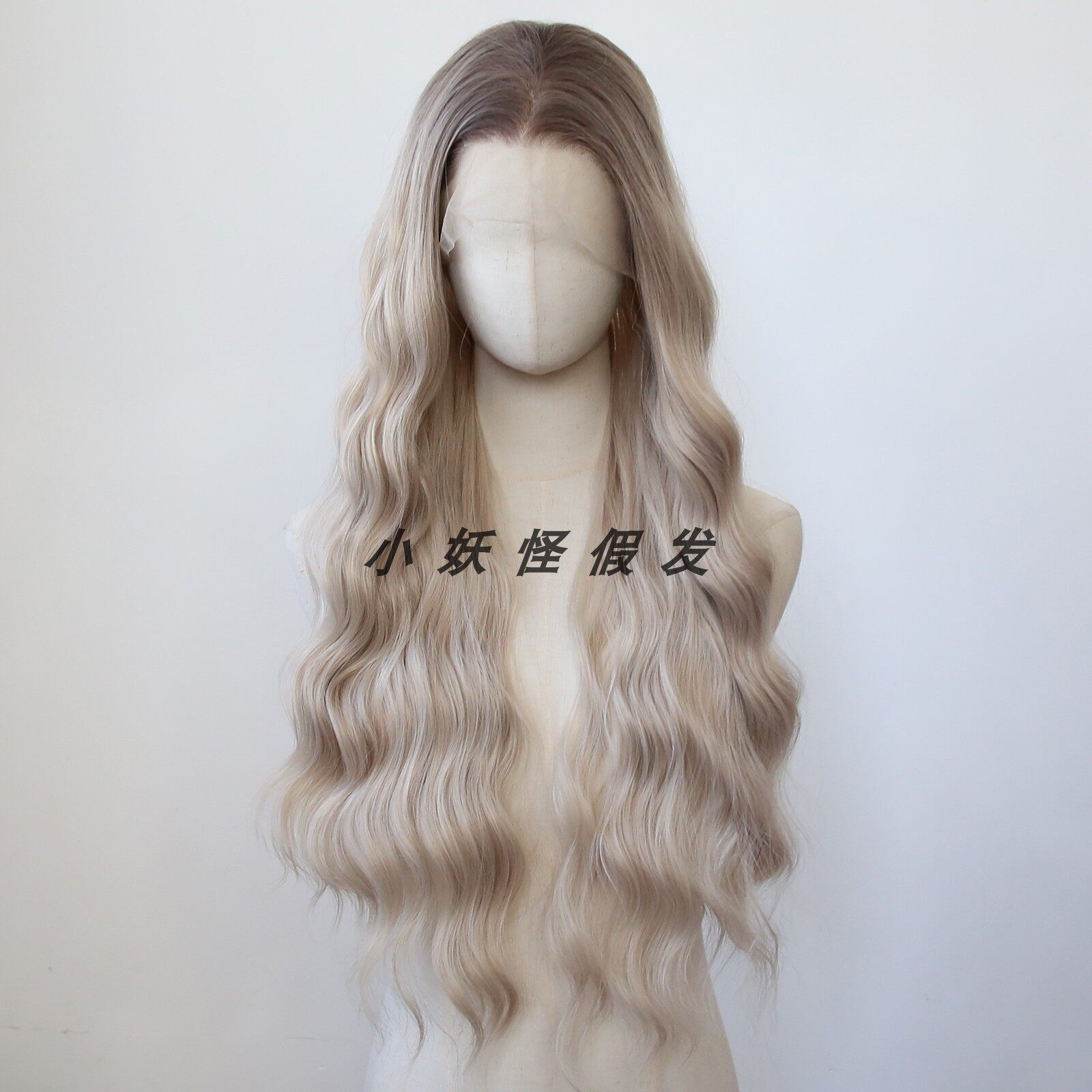 深棕渐变浅棕前蕾丝高温丝假发显白自然亚裔欧美风卷发整顶假发套