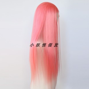 芭比粉化纤高温丝前蕾丝假发甜粉色自然ins欧美cosplay整顶假发套