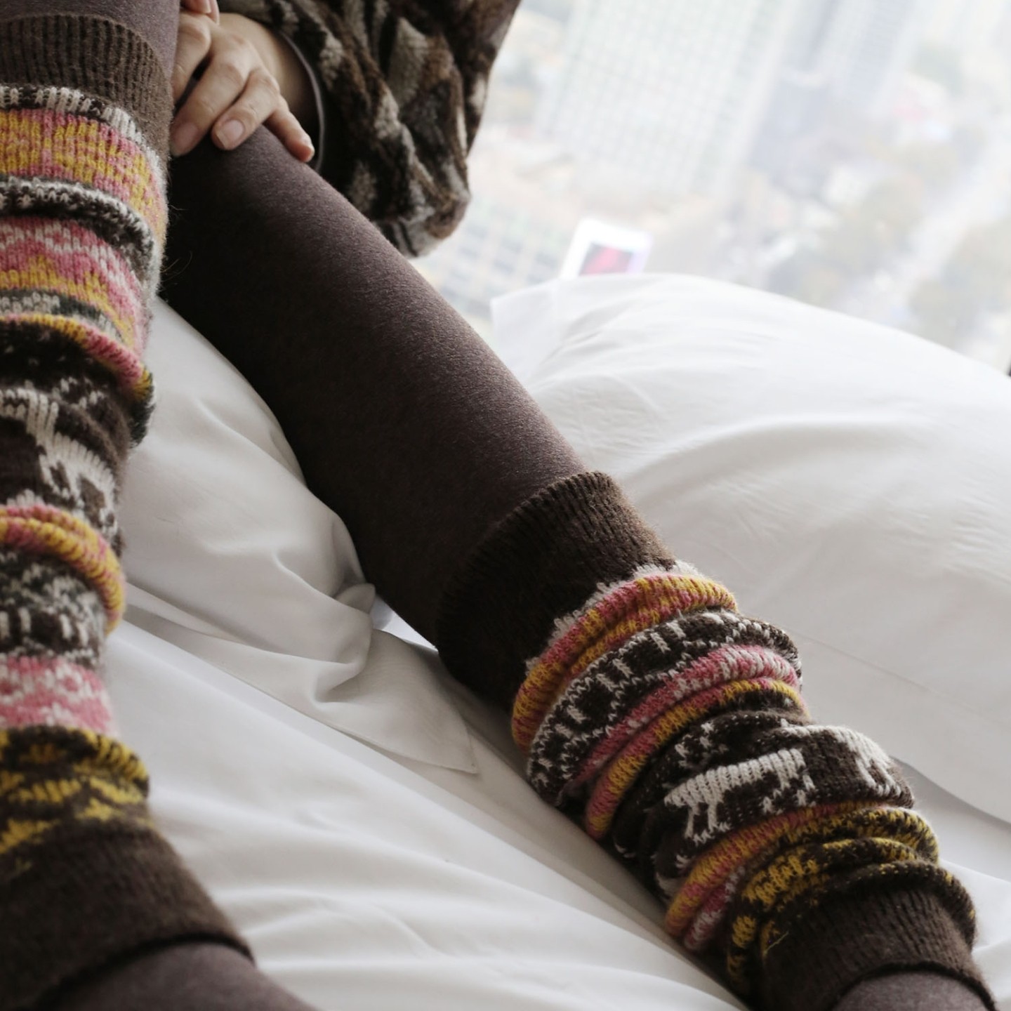 慵懒复古费尔岛堆堆袜套女秋冬加厚保暖针织提花长款美腿袜氛围感,女士内衣/男士内衣/家居服,连裤袜/打底袜,淘宝优惠券,粉丝福利购,淘宝优惠卷
