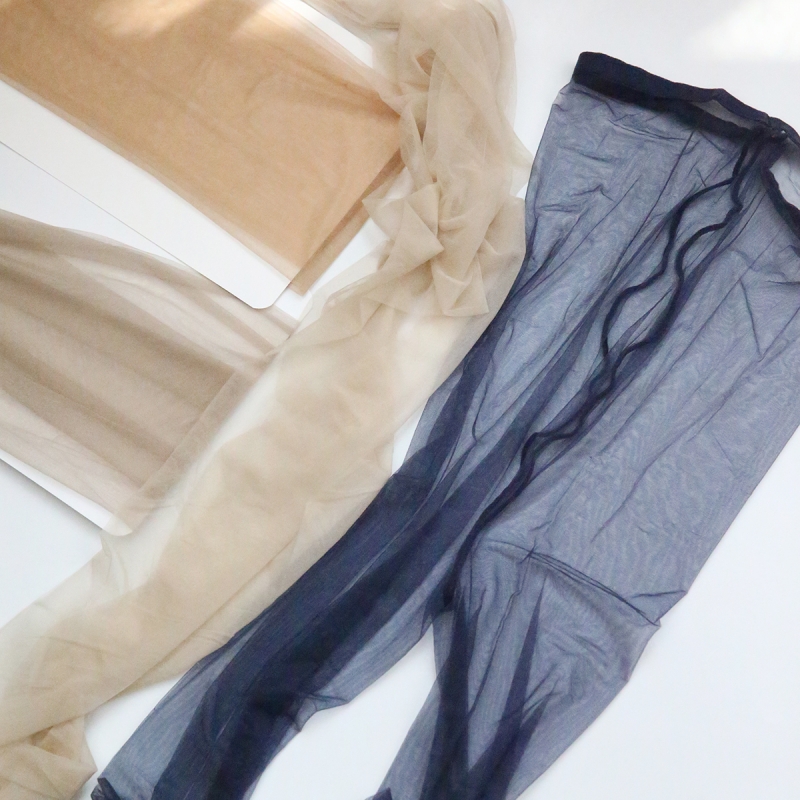 复古蓝超薄连裤隐形黑色丝袜