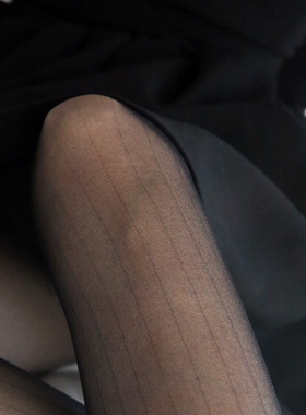 优雅性感显瘦竖条纹黑色提花美腿塑型连裤袜子春秋薄款防勾丝袜