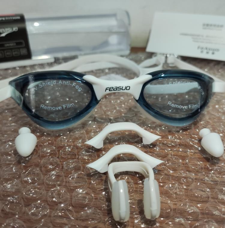 FeAsuo菲加索平光电镀泳镜大视野