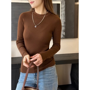 经典圆领毛衣修身保暖面料软糯亲肤通勤出游约会单穿叠穿皆可百搭
