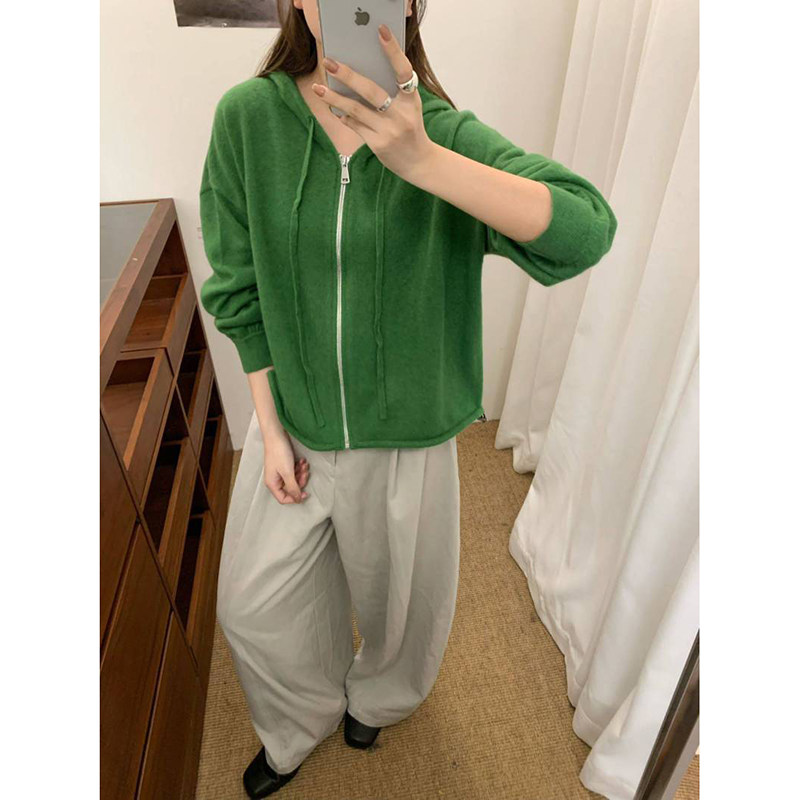 秋冬新款小浣熊抽下摆拉链开衫软糯亲肤保暖针织外套宽松显瘦百搭,女装/女士精品,毛针织衫,淘宝优惠券,粉丝福利购,淘宝优惠卷