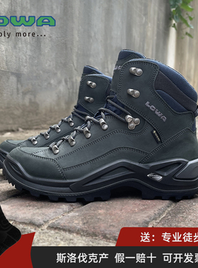 LOWA逆行者户外鞋透气防水RENEGADE GTX男中帮运动耐磨徒步登山鞋