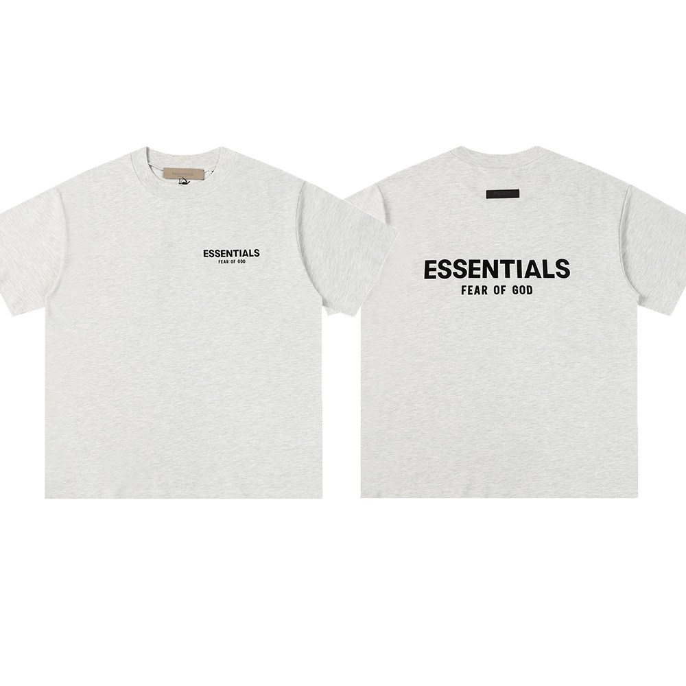 thumbnail for Fog Essentials Short-Sleeve T-Shirt for Men, European and American Couple Style, Trendy Brand, Round Neck, Loose Fit, Cleanfit, Half-Sleeve for Women