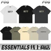 t恤男学生女FOG复刻INS美式 ESSENTIALS 1977短袖 潮牌植绒纯棉宽松