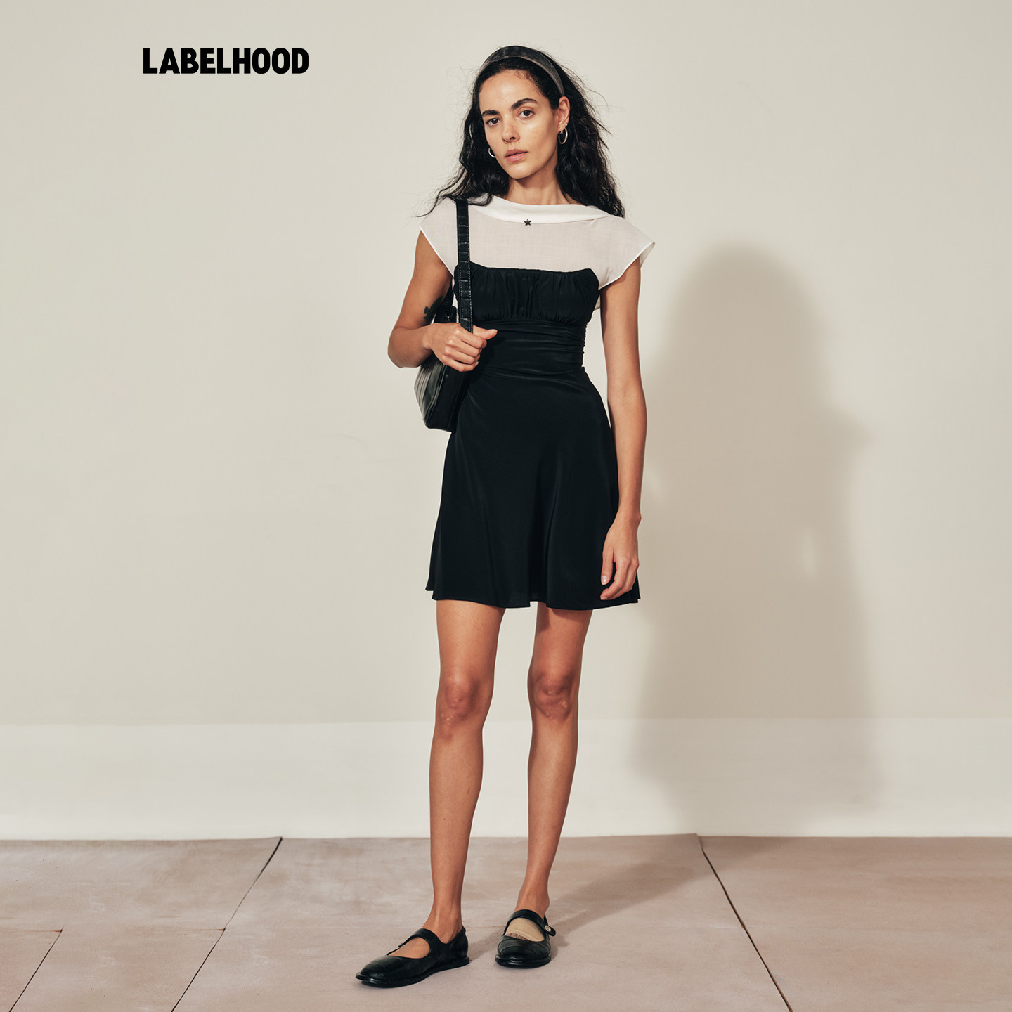 【MARCHEN】蕾虎2026春夏新品都灵连衣裙A字裙女士短袖圆领女装