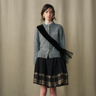 毛衣时尚 草稿本针织开衫 蕾虎2025秋冬新款 女圆领上衣 MARCHEN