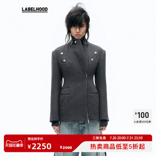 【Liegee】蕾虎设计师款时尚休闲简约铆钉枪驳领西装外套