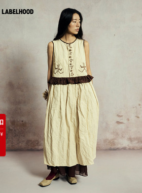 【SALE】【GG in red X LABELHOOD】蕾虎鸟类连衣裙2025秋冬女装