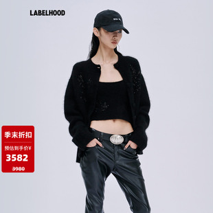 SALE 女装 MARKGONG 2025秋冬新款 针织上衣 蕾虎钉珠针织开衫