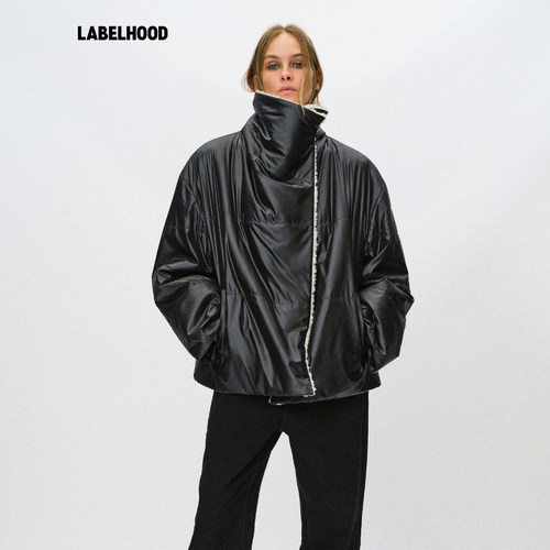 LiegeeCollision黑白毛领棉服