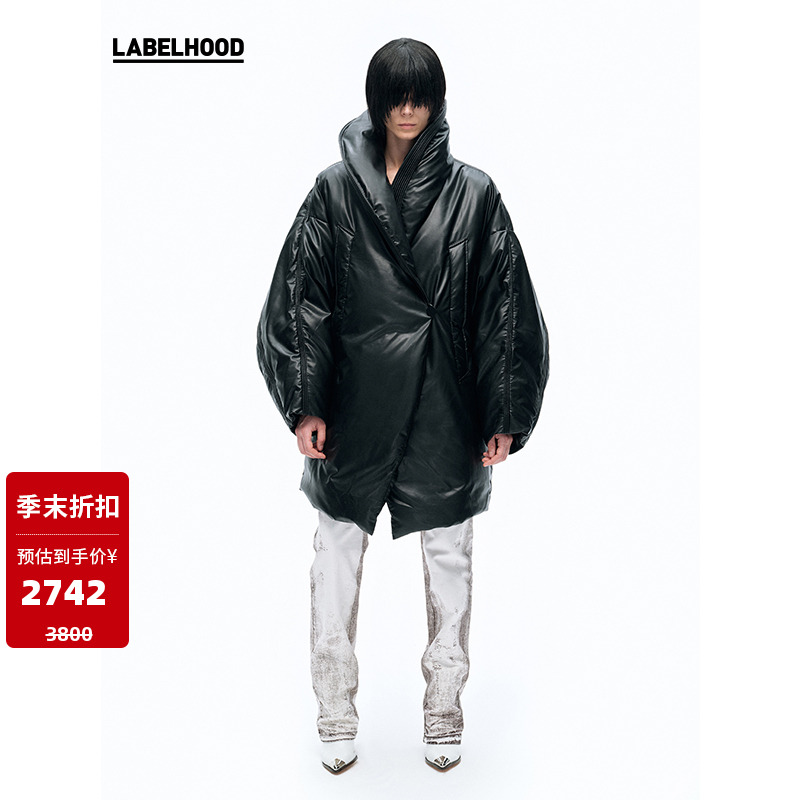 简约长外套蕾虎茧型机车休闲