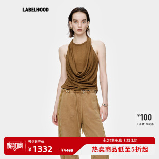 女装 蕾虎假两件垂坠螺纹背心2026春夏新款 waag 上衣 Oude