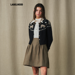 【MARCHEN】蕾虎简约休闲百搭设计师秋冬和平小马针织开衫女