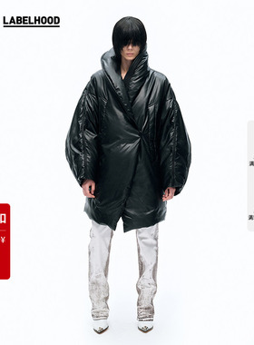 【SALE】【Liegee】蕾虎设计感休闲简约茧型机车羽绒服中长外套