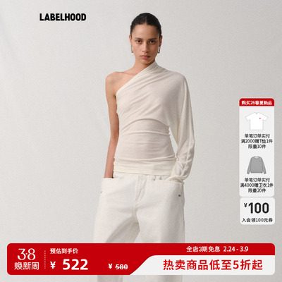 LiegeeOBLIQUE斜肩连袖上衣T恤