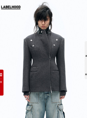 【SALE】【Liegee】蕾虎设计师款休闲简约铆钉枪驳领西装外套