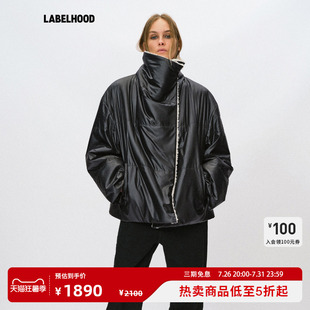 【Liegee】蕾虎Collision黑白撞色毛领棉服百搭春夏气质女装外套