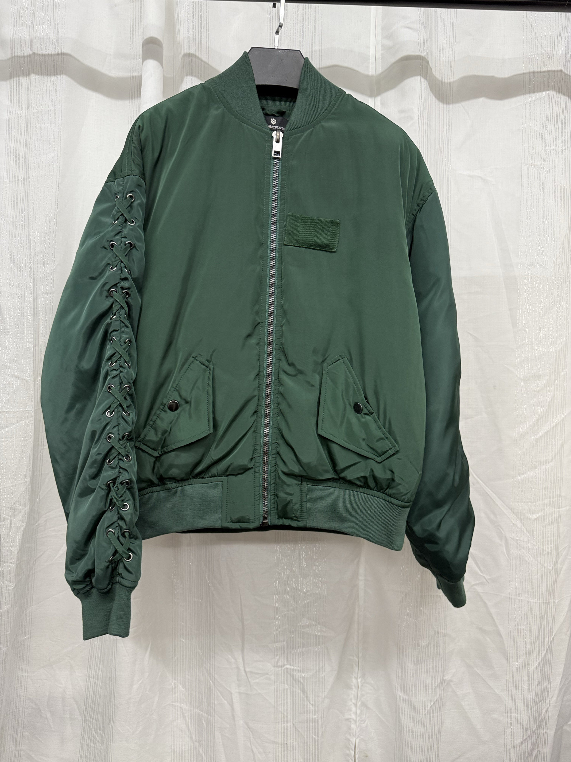 清 绿色飞行员夹克外套棉服/瑕疵处理不退换 直接拍付收货退运