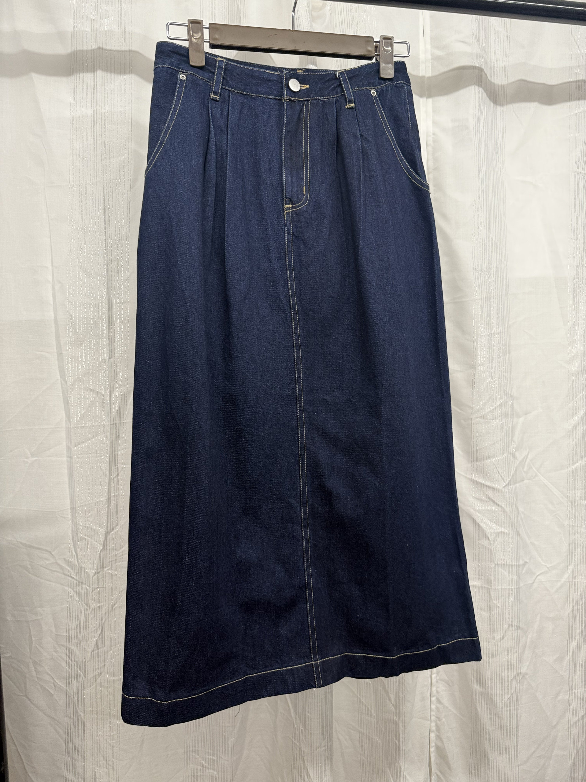 牛仔长款半身裙 直接拍付收货退运