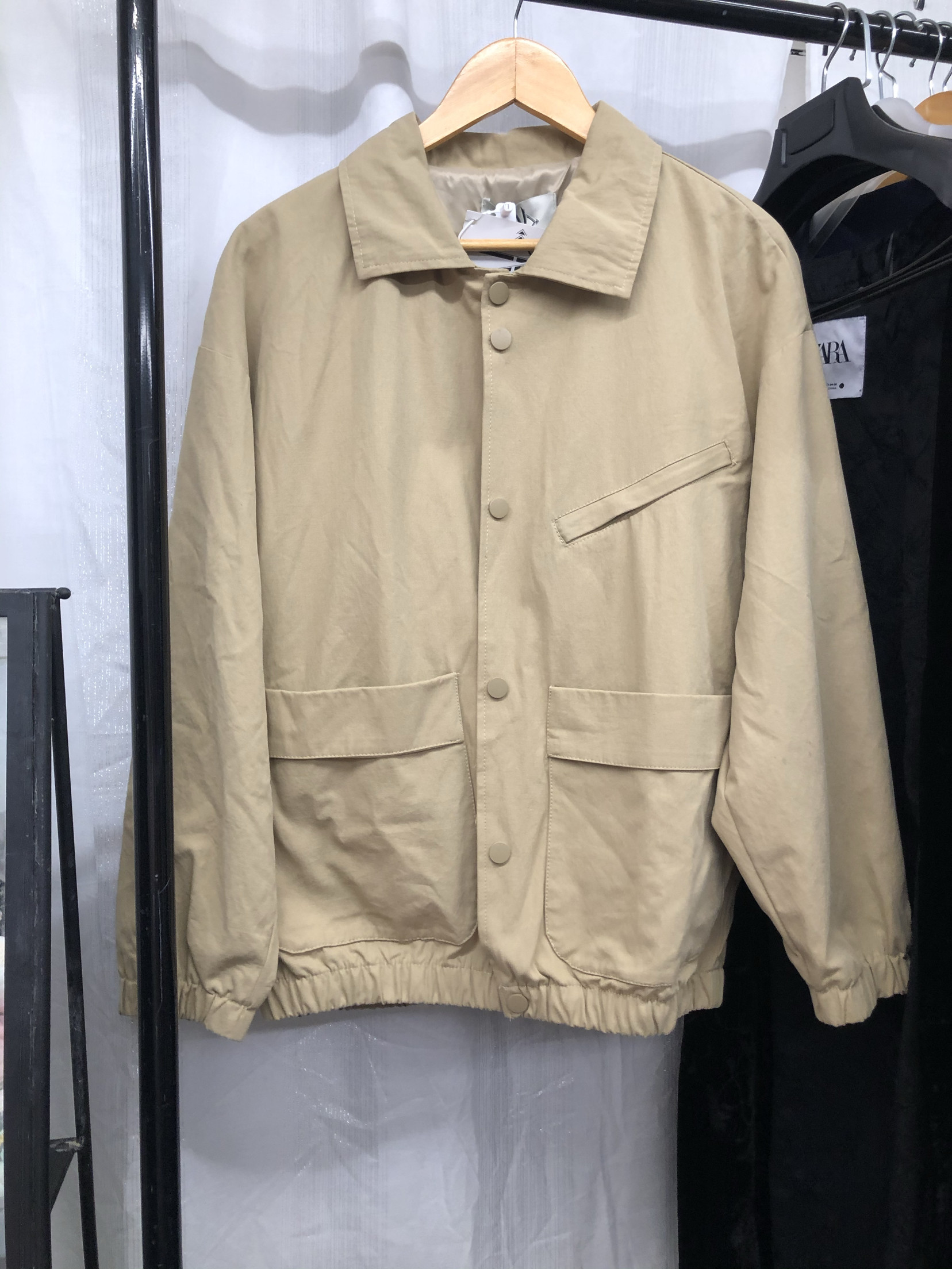 秋季港风简约宽松翻领夹克衫潮牌休闲工装大口袋外套/收货退运