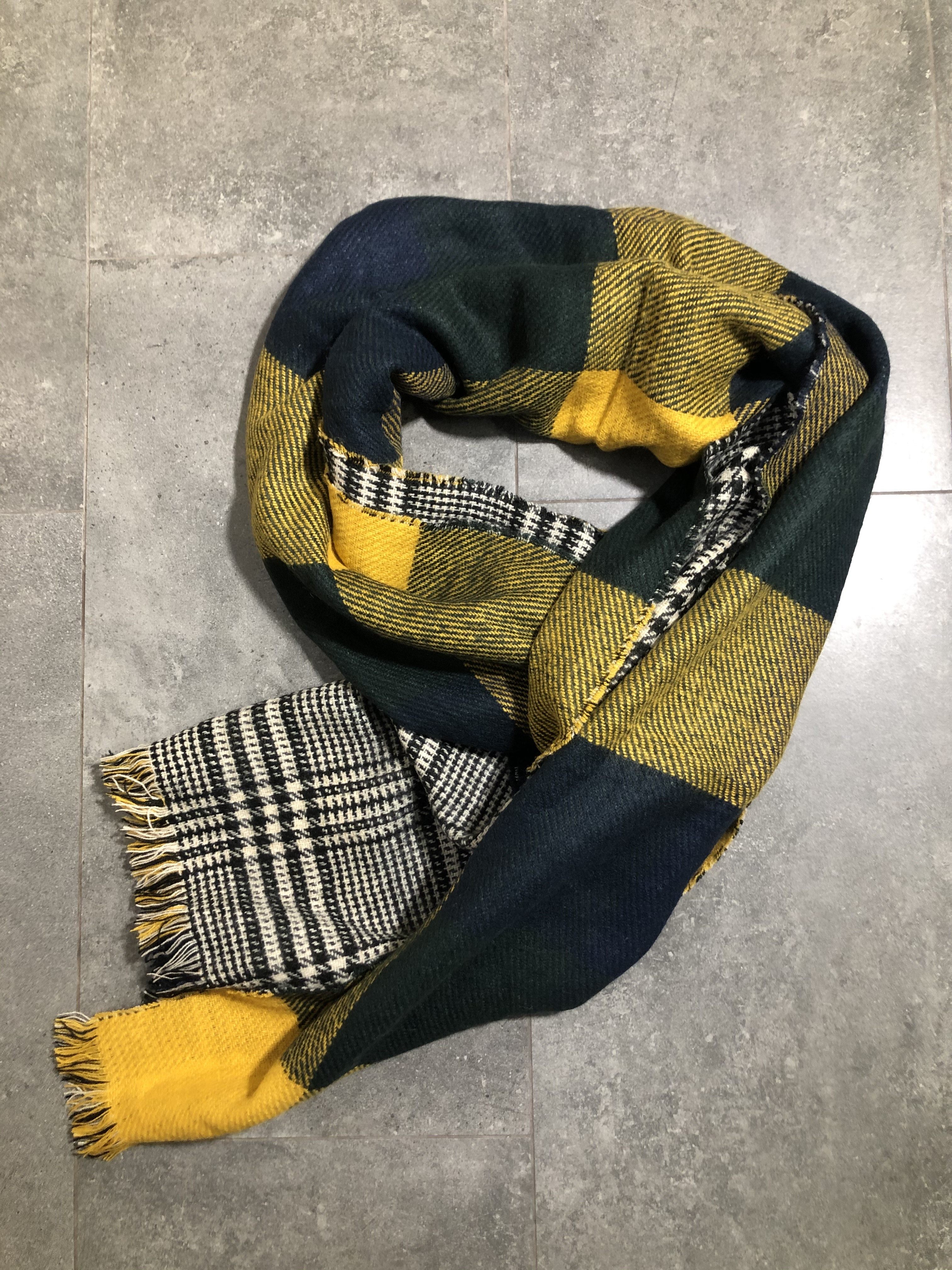 瑕疵 品牌格子+千鸟格 双面围巾（直接拍付/收货退运）