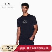 ARMANI 印花T恤上衣内搭 男纯棉圆领短袖 EXCHANGE 阿玛尼秋冬新款