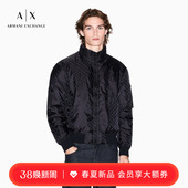 立领印花廓形飞行夹克棉服外套官方 阿玛尼男士 ARMANI EXCHANGE