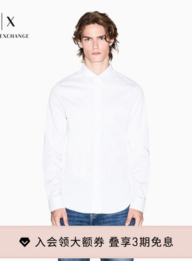 ARMANI EXCHANGE/阿玛尼男士长袖人夫感商务休闲西装衬衫上衣官方