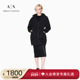 ARMANI 女连帽绗缝收腰中长夹克棉服外套 新款 EXCHANGE 阿玛尼冬季