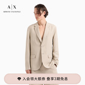 平驳领单排扣简约风商务西装 阿玛尼春夏男士 外套 EXCHANGE ARMANI