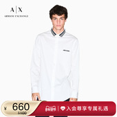EXCHANGE 纯棉长袖 阿玛尼秋冬新款 ARMANI 男士 美式 外套衬衫 白上衣