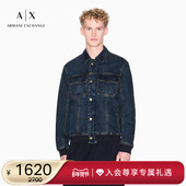 EXCHANGE 阿玛尼冬季 新款 ARMANI 男翻领复古工装 休闲牛仔夹克外套