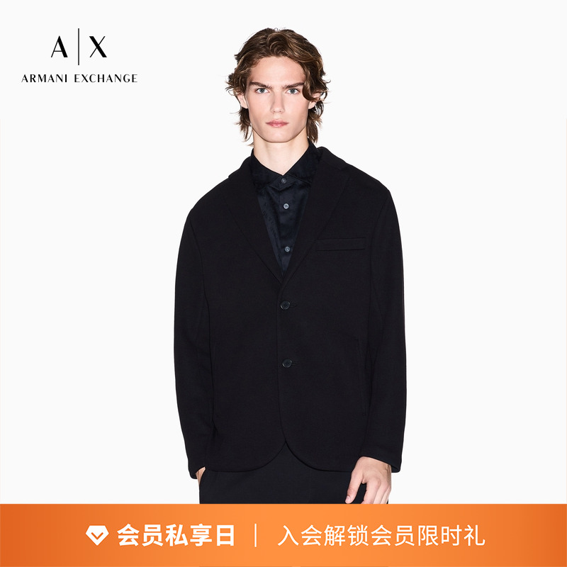 AX/阿玛尼男士平驳领西装外套