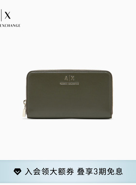 【礼物】ARMANI EXCHANGE/阿玛尼春夏新款女拉链多卡位休闲钱包