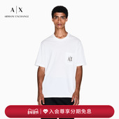 ARMANI T恤上衣内搭 纯棉宽松短袖 EXCHANGE 阿玛尼春夏男女情侣款