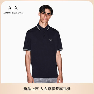 全棉三粒扣短袖 新款 男士 翻领Polo衫 EXCHANGE ARMANI 阿玛尼秋季