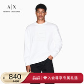 ARMANI 男运动情侣压花套头重磅圆领卫衣 新款 EXCHANGE 阿玛尼冬季
