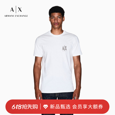 AX/阿玛尼男士纯棉圆领短袖T恤