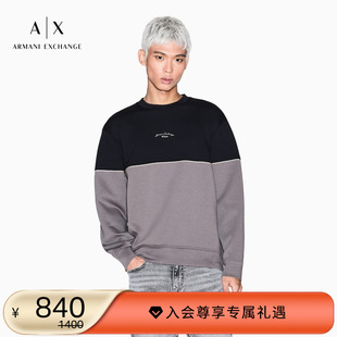 新款 阿玛尼冬季 男新年套头宽松重磅运动圆领卫衣 EXCHANGE ARMANI