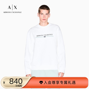 新款 阿玛尼冬季 男套头宽松运动重磅情侣圆领卫衣 EXCHANGE ARMANI