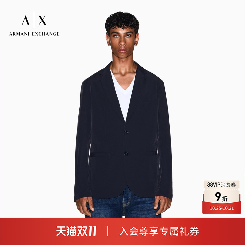 阿玛尼男士纯色休闲商务西装外套