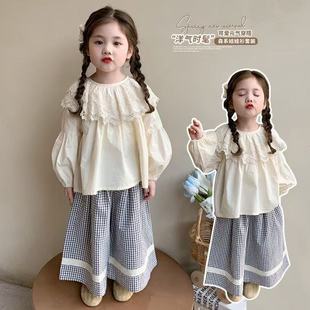 甜美两件套宝宝春秋衣服 女童秋装 森系套装 2025新款 儿童洋气娃娃衫