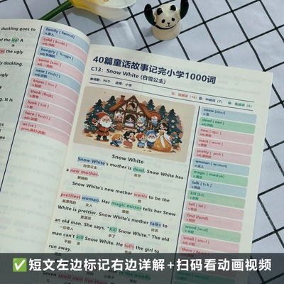2025新版40篇童话故事记完小学英语1000词赠送配套视频配套音频