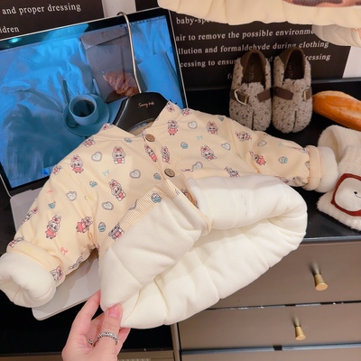 儿童棉服2025新款男童保暖内胆棉衣外套冬季加厚上衣棉袄校服神器