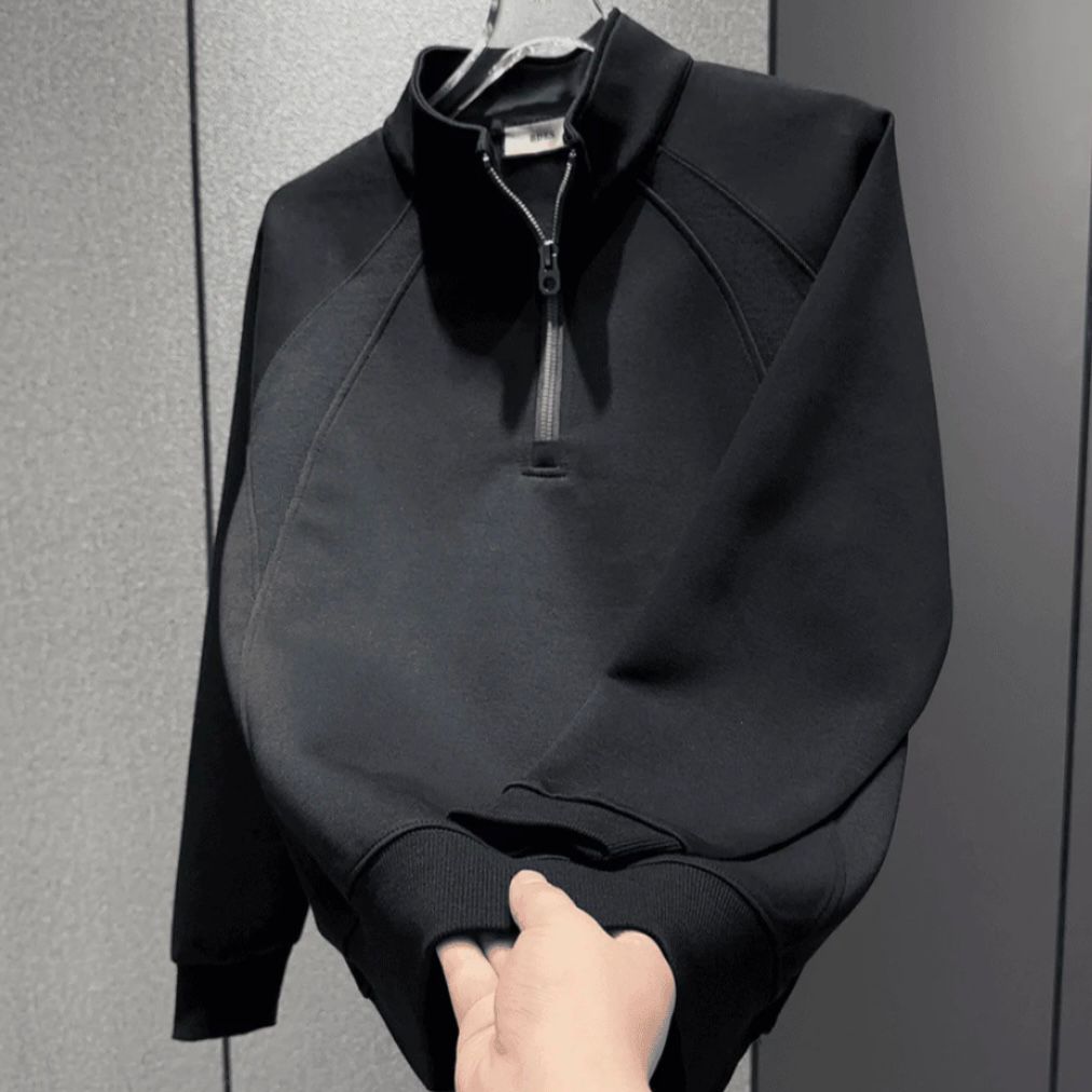 奥特莱斯~品牌外贸专柜捡漏春秋冬新款休闲立领卫衣高级简约上衣