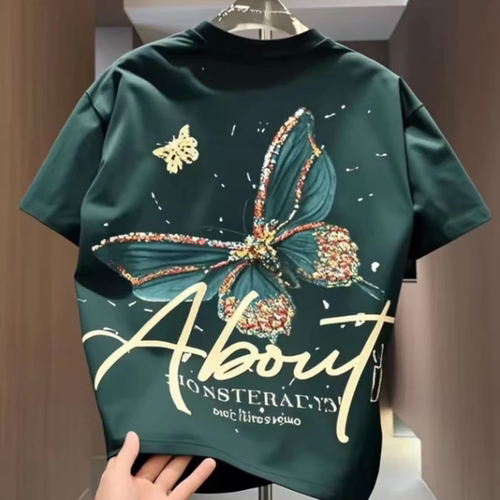 奥特莱斯~品牌外贸专柜剪标捡漏复古新款印花短袖t恤女装小众2026