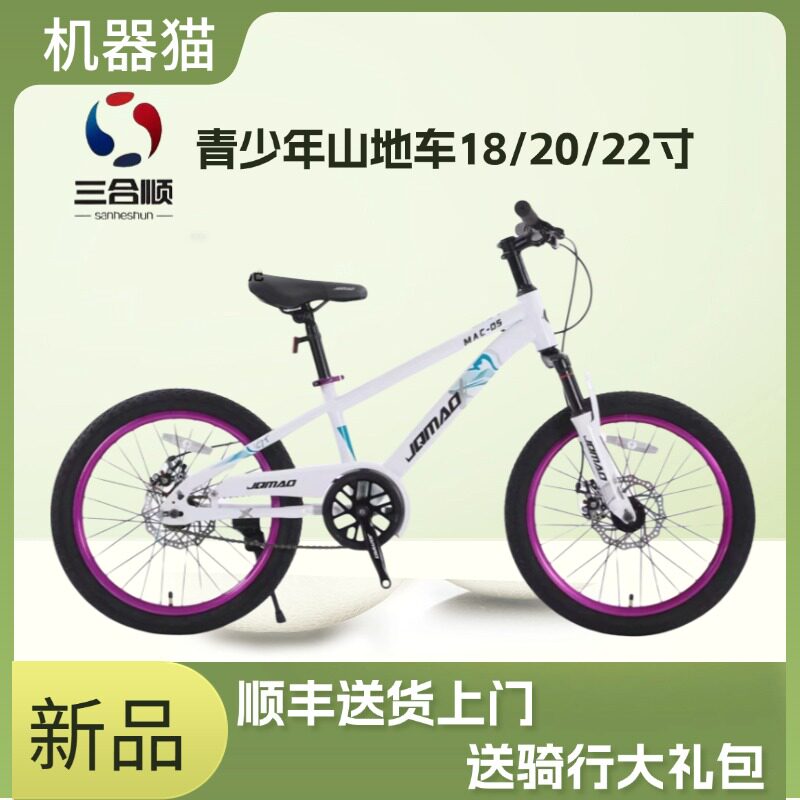 机器猫风暴儿童青少年单速山地车前后双碟刹102022寸男女孩学生车